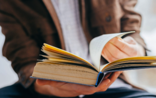 Man reading book